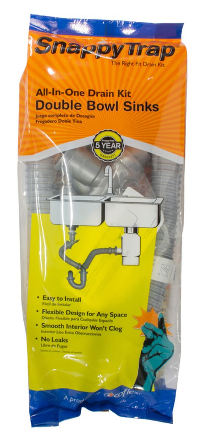 Snappy Trap 1-1/2 In. D Pvc Double Sink Drain Kit