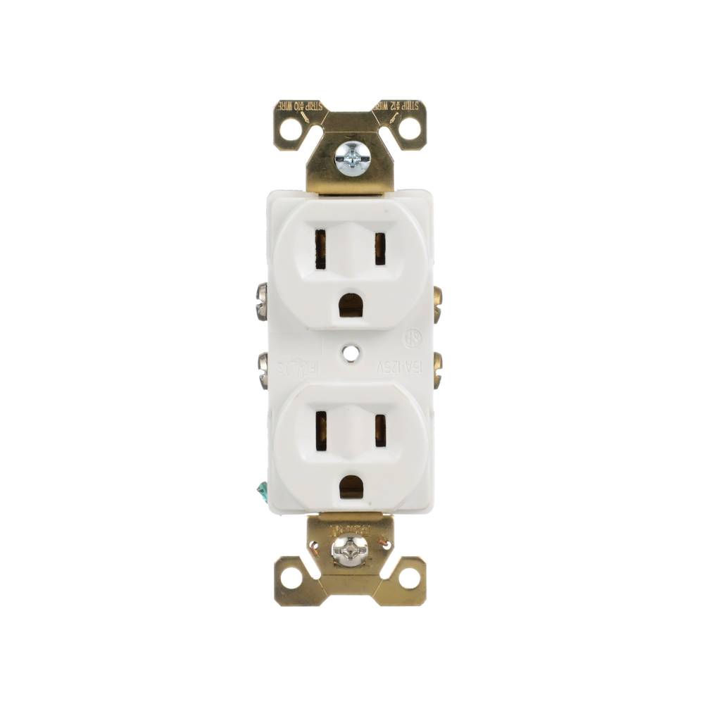 Eaton Arrow Hart 15-Amp 125-volt Industrial Duplex Outlet, White | AH5252W-BX-LW