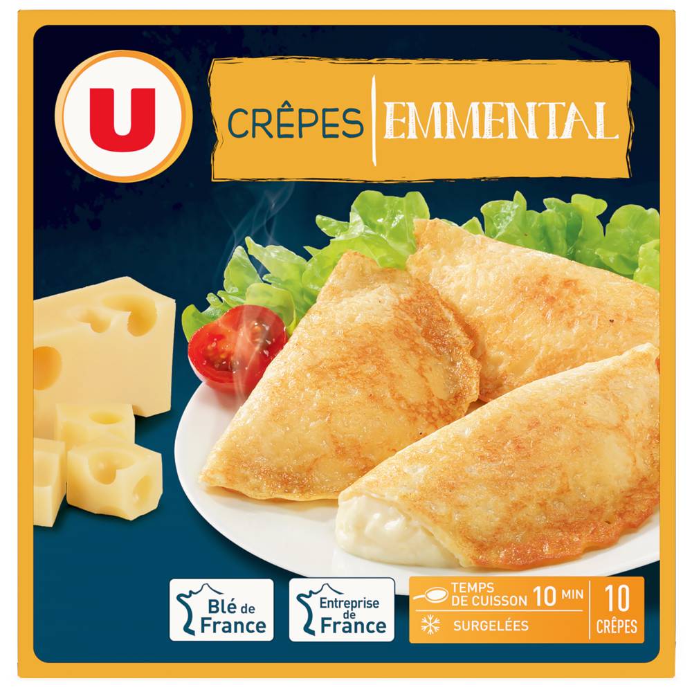 Les Produits U - Crêpes emmental (10 pièces)