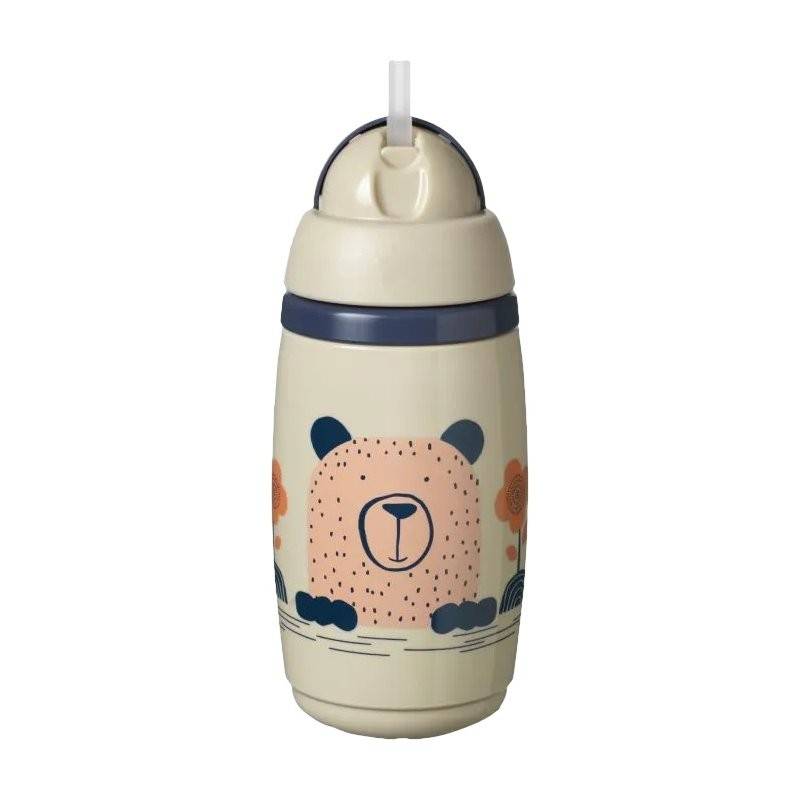 Tommee Tippee Superstar Straw Insulated Sippy Cup For Toddlers, Warm Gray