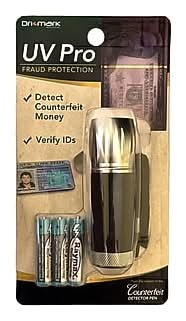 Dri Mark UV Pro Counterfeit Detection Flashlight (UVPROPLUS-B)