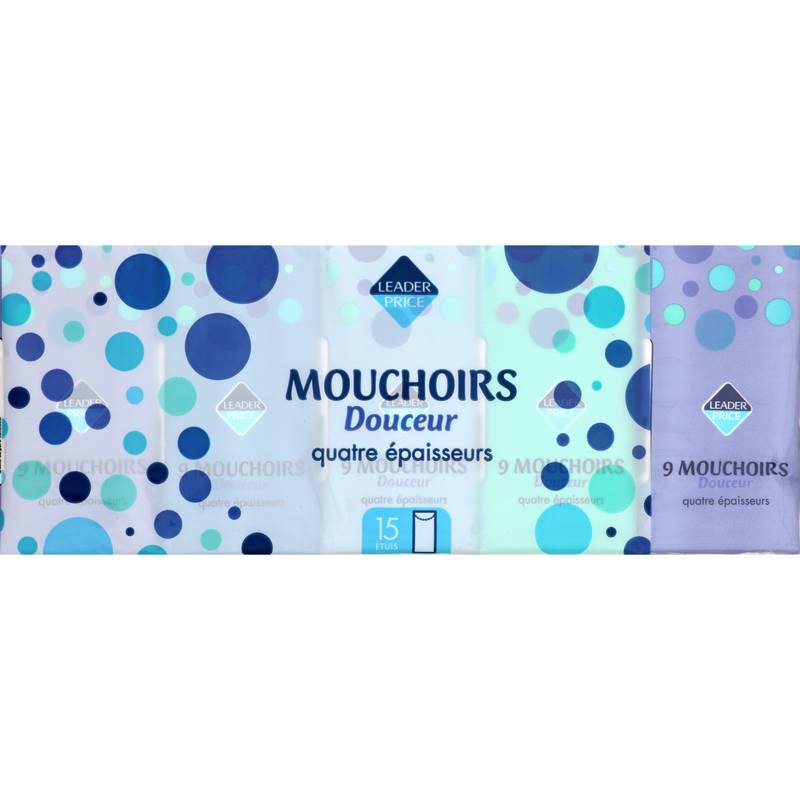 Leader Price - Mouchoirs (15 pièces)