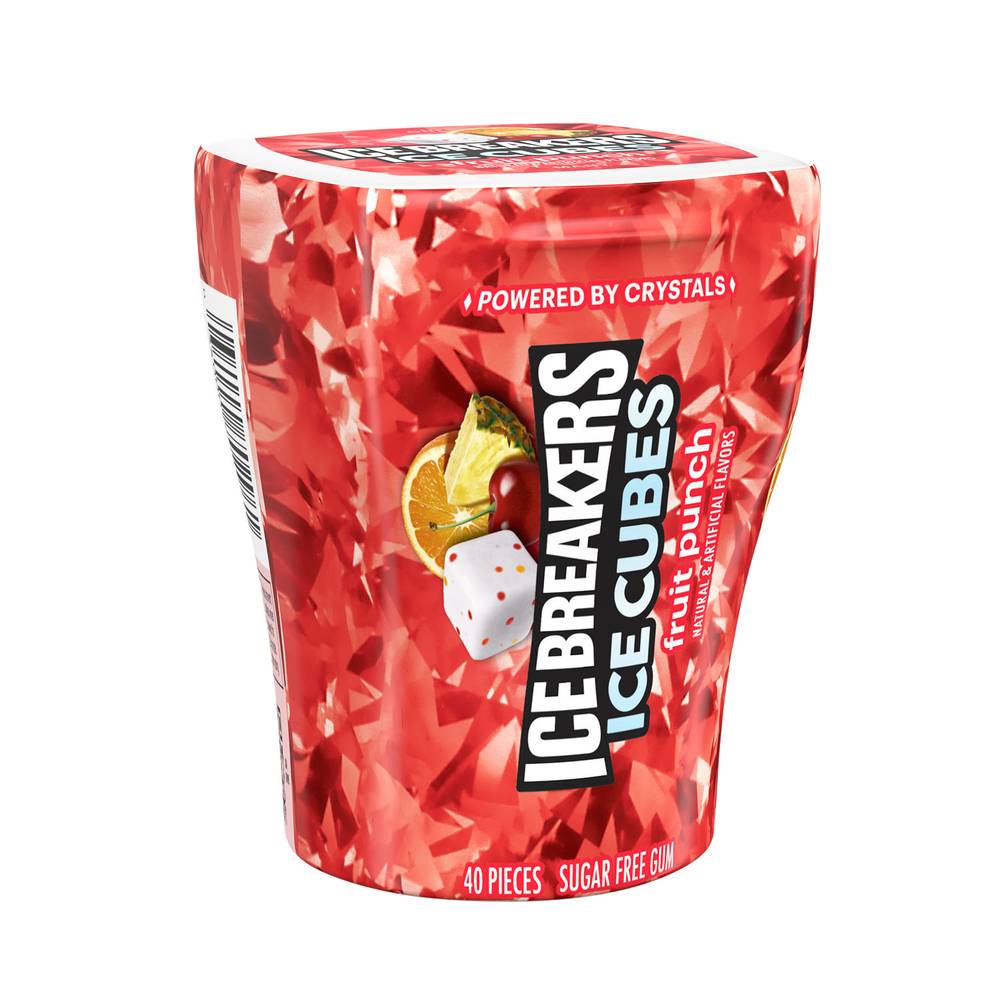 Ice Breakers Ice Cubes Sugar Free Chewing Gum, Fruit Punch (3.24 oz, 40 ct)