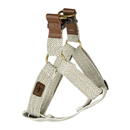 Beaver Canoe Braided Dog Harness - Cream (Size: Medium)