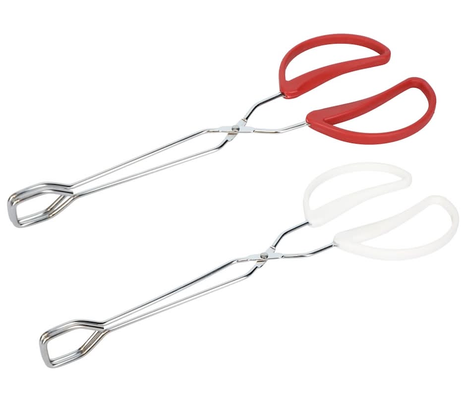 Cooking Concepts Kitchen Tongs, Red-White (2 ct)