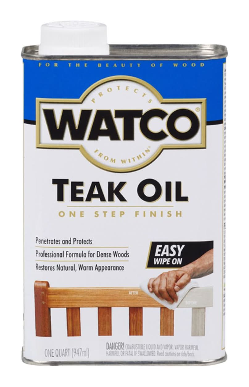 Watco Transparent Clear Oil-Based Teak Oil 1 Qt