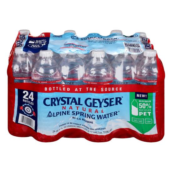 Crystal Geyser Natural Alpine Spring Water (24 pack, 16.9 fl oz)