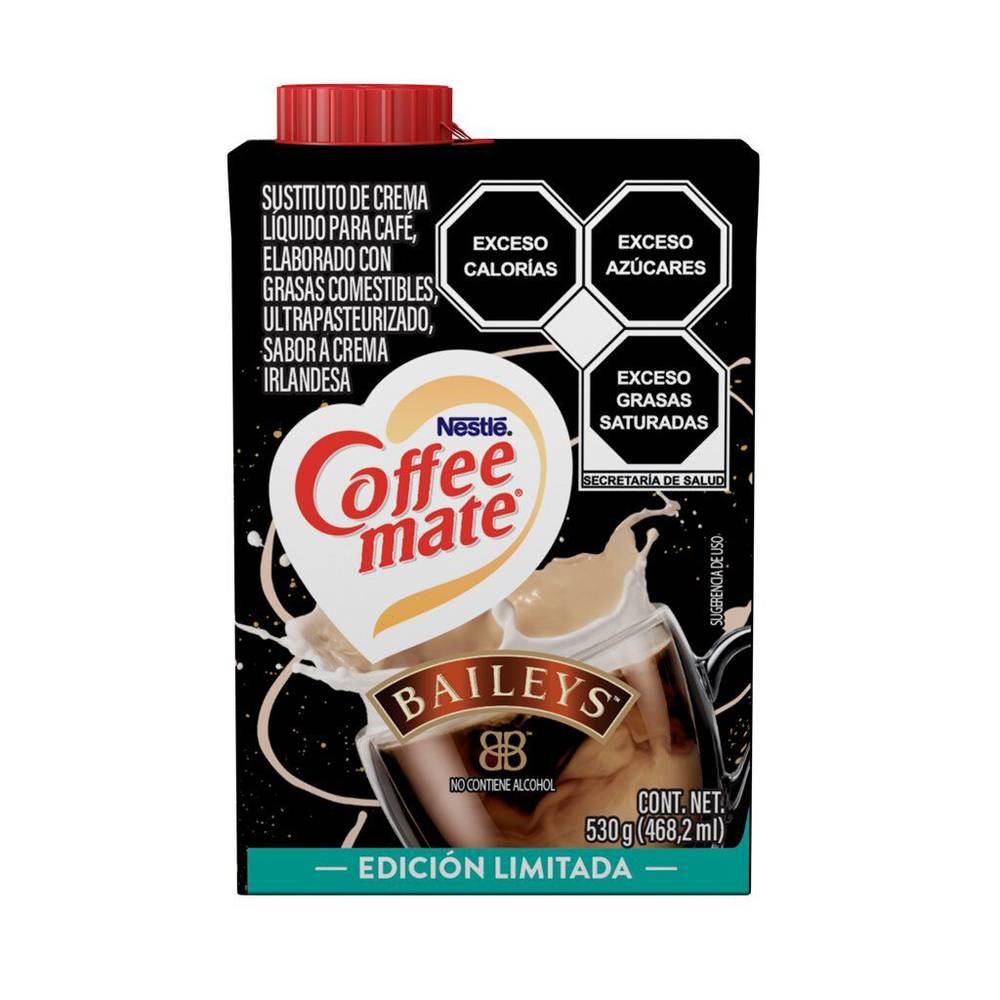Coffee mate sustituto de crema líquido baileys (cartón 530 g)