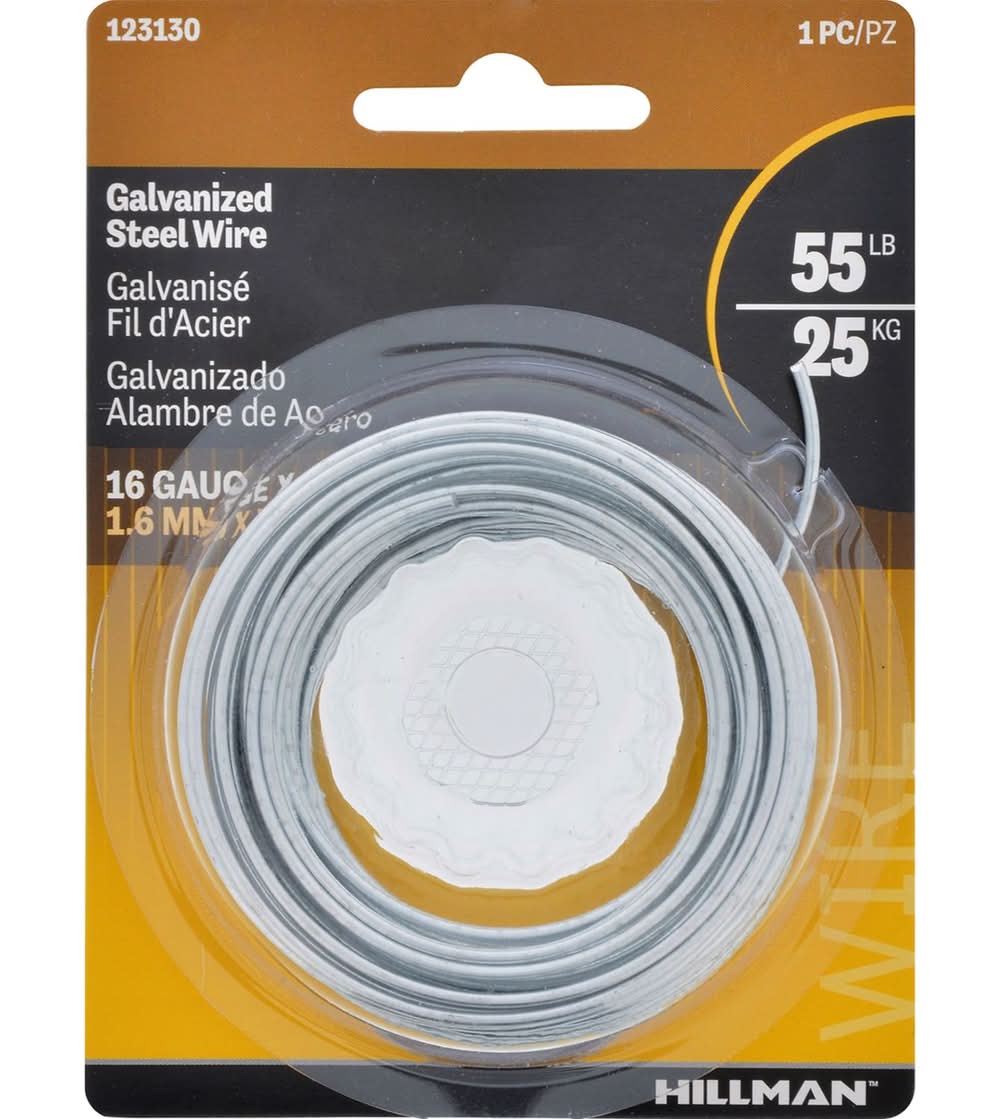 Hillman 25 Ft. L Galvanized Steel 16 Ga. Hobby Wire