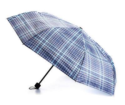 Plaid Umbrella, Blue