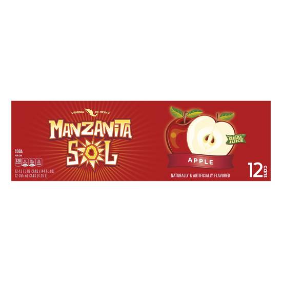 Manzanita Sol Original Soda (12 ct, 12 fl oz) (apple)
