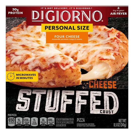 DIGIORNO Frozen Pizza - Frozen Four Cheese Pizza - 8.5 oz Personal Pizza - Stuffed Crust Pizza