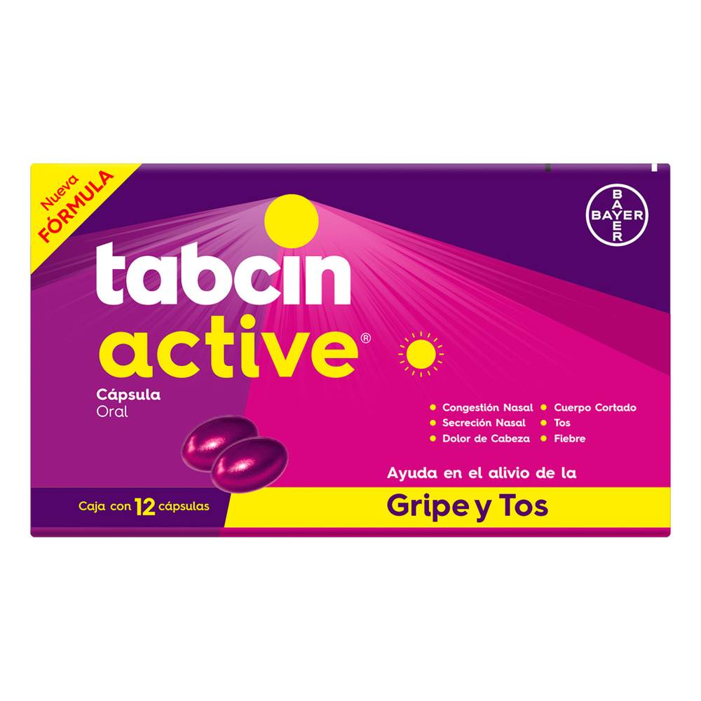 Tabcin · Active antigripal en cápsulas (12 un)