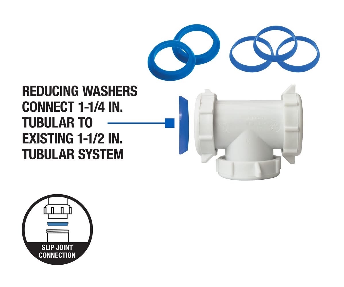 Dearborn 1-1/2-in Plastic Triple bowl continuous waste slip joint