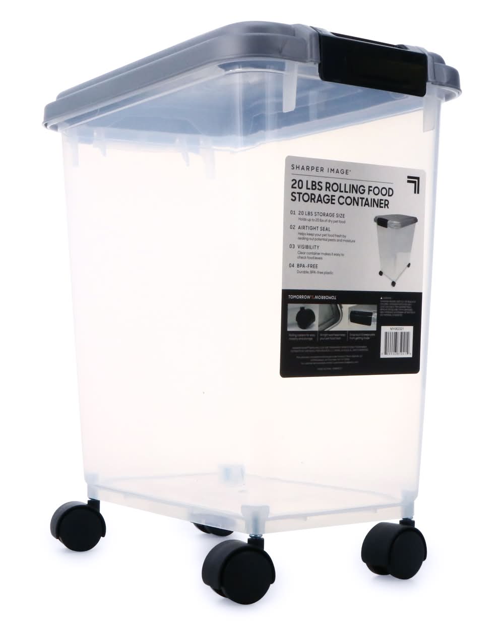 Sharper Image Rolling Pet Food Storage Container 20 Lbs