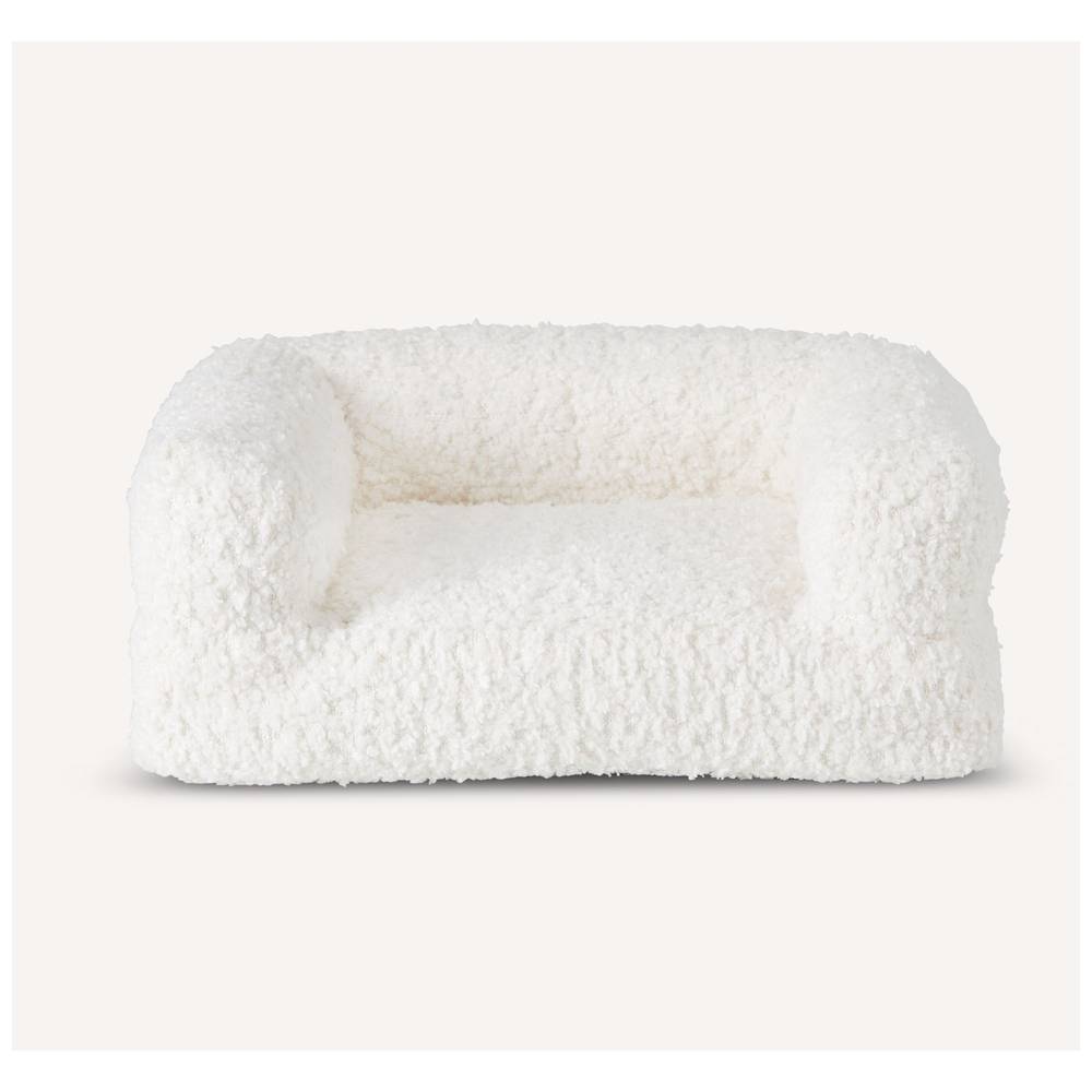 Petsmart Nate & Jeremiah Cream Boucle Couch Pet Sofa (white)