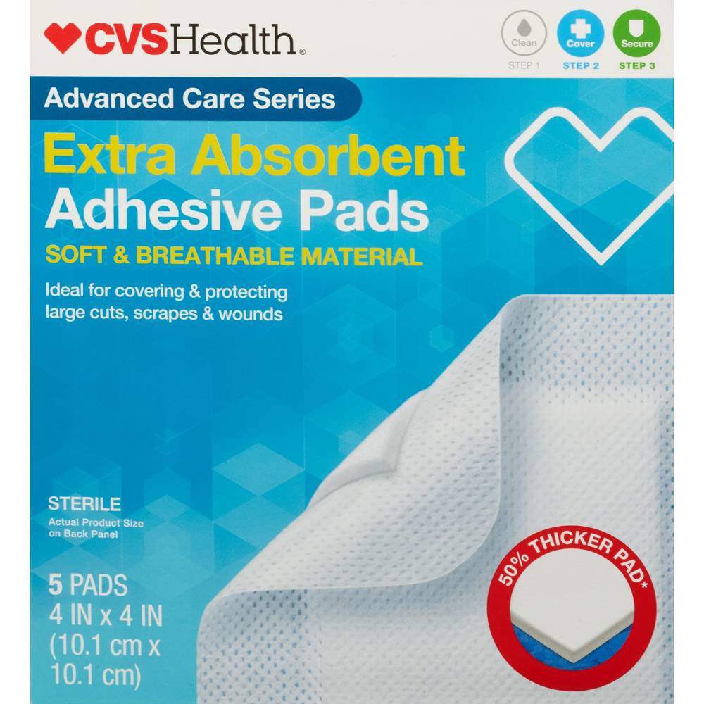 Cvs Health Extra Absorbent Adhesive Pads, 5 Ct