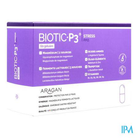Aragan Biotic P3 Stress Ppo Gelule 60 Immunité - identique - Vos références santé à petit prix