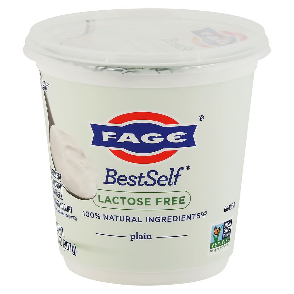FAGE Bestself Lactose Free Plain Greek Yogurt (32 oz)