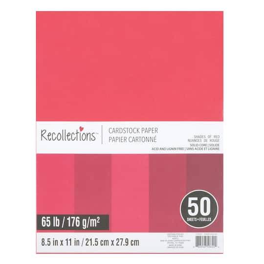 Shades Of Red 8.5" X 11" Cardstock Paper By Recollections, 50 Sheets