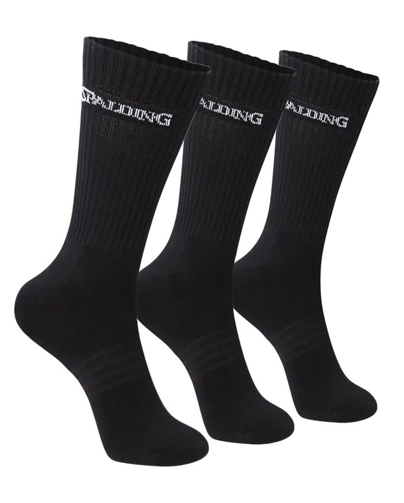 Spalding Tripack Calcetín Logo Diseño Largos negro 40-44