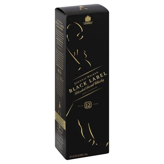 Johnnie Walker Blended Scotch Black Label Whisky (750 ml)