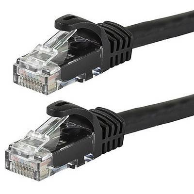 Monoprice Cat6 Ethernet Patch Cable - 2 Feet - Black | Network Internet Cord - RJ45, Stranded, 550Mhz, UTP, Pure Bare Copper Wire, 24AWG - Flexboot