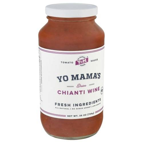 Yo Mama's Divine Low Sodium Chianti Wine Tomato Sauce (25 oz)
