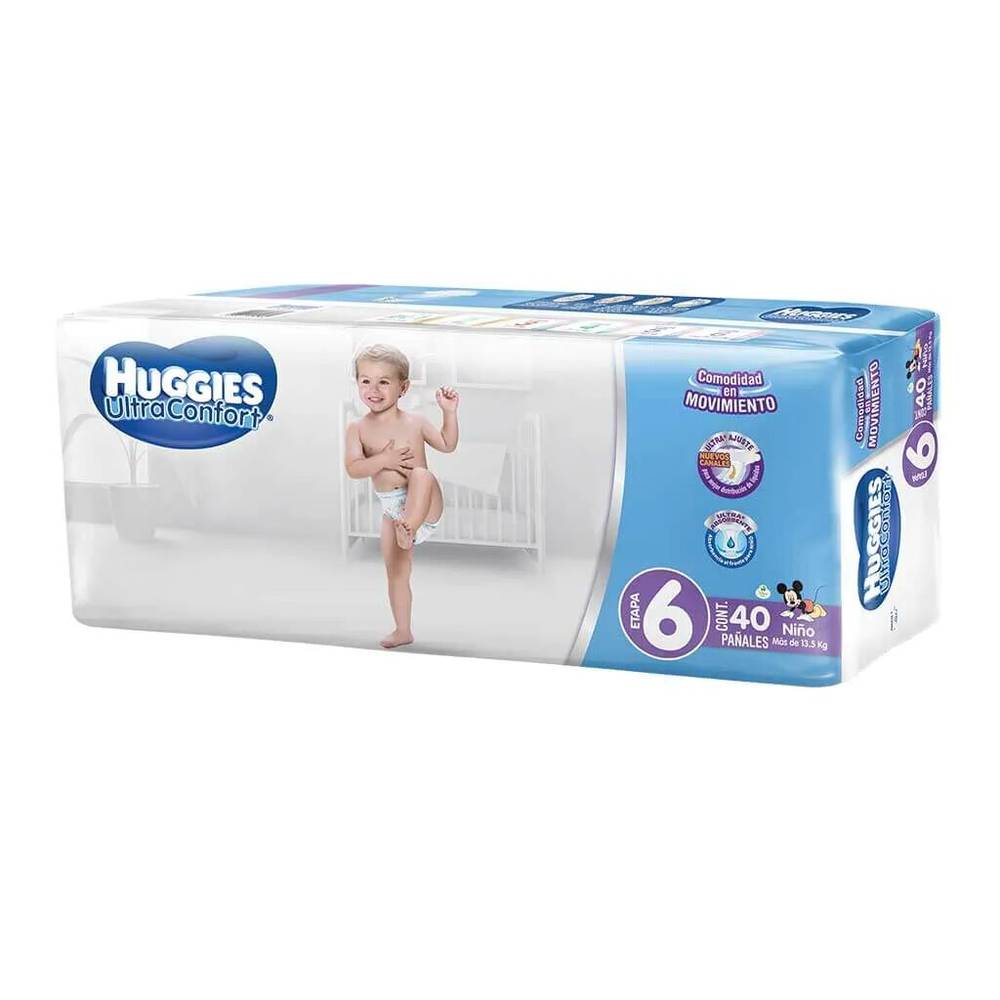 Huggies pañales ultraconfort (niño/etapa 6) (40 un)