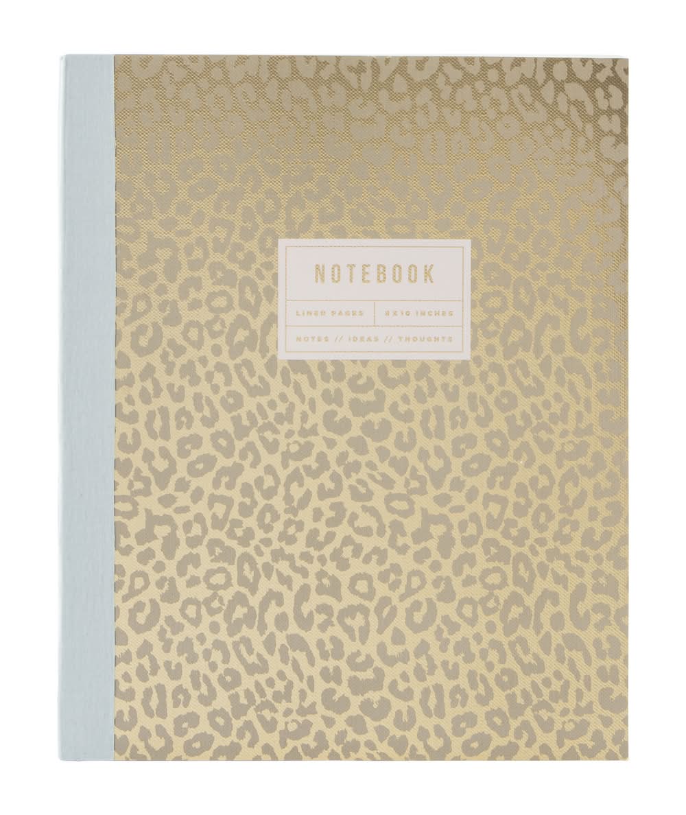 Print Journal Notebook Gold Cheetah