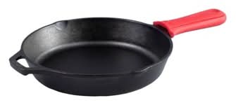 Lodge Seasoned Cast Iron Skillet Pan, 10.25 in, Black