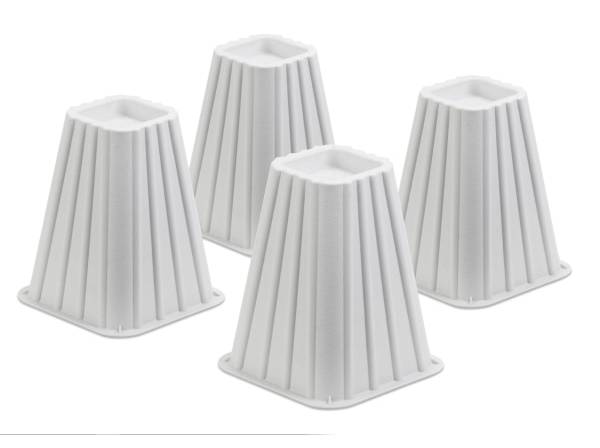 Honey-Can-Do Bed Risers, 7 1/4 in, White (4 ct)