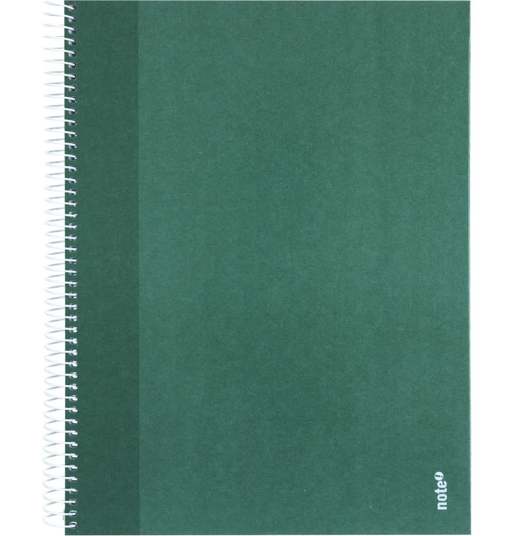 Caderno Espiral A4 Pautado Capa Dura Verde Escuro