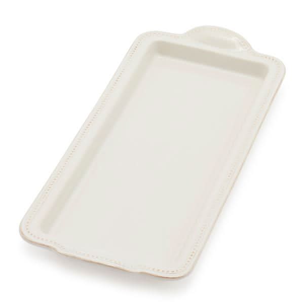 Sur La Table Pearl Stoneware Rectangular Tray White