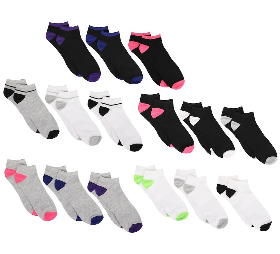 Juncture Women's Athletic Low Cut Socks size 8-14, 3 pair