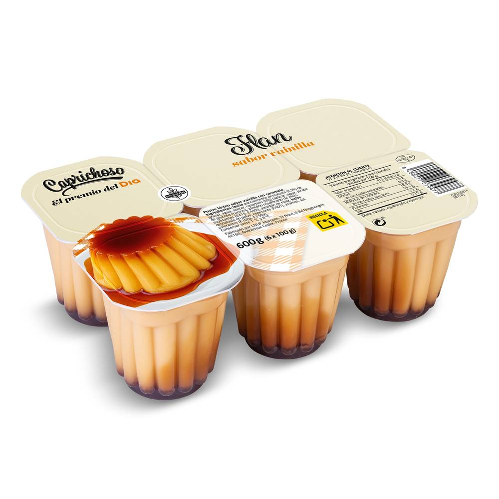 Flan De Vainilla Caprichoso Dia Pack 6 X 100 G