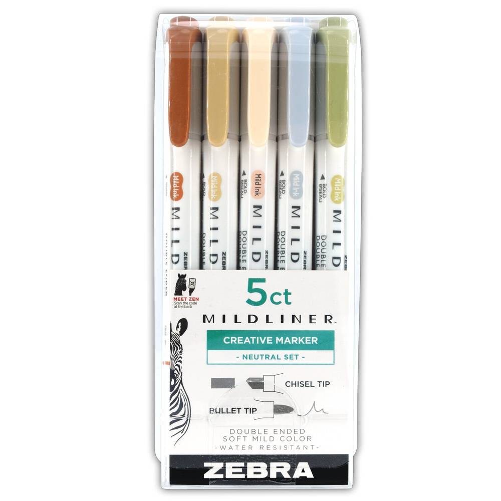 Zebra Mildliner Double Ended Hl Neutral Palette