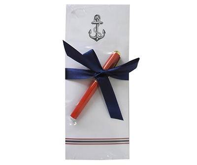 Anchor & Stripe 50-Sheet List Pad with Pen