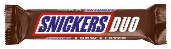 Snickers Chocolate-Caramel, Milk Chocolate Duo Bar (83.4g)