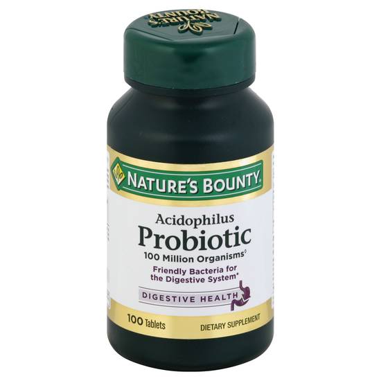Nature's Bounty Acidophilus Probiotic Digestive Health Tablets (100 ct)