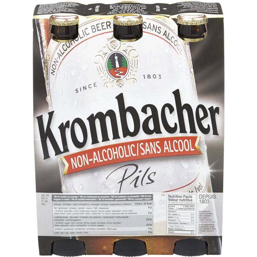 Krombacher  bière (330 ml) - non-alcoholic pilsner (6 x 330 ml)