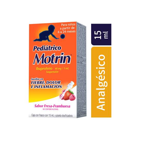 Motrin ibuprofeno pediátrico suspensión 40 mg/1 ml (fresa/frambuesa)
