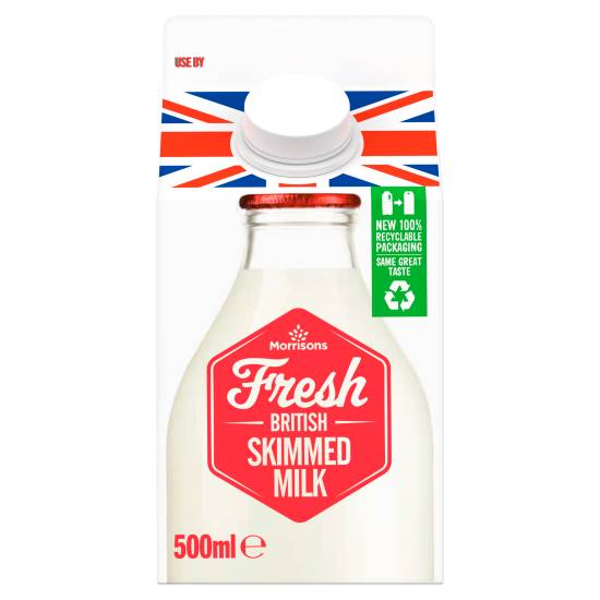 Morrisons Fresh British Skimmed Milk (500 ml)