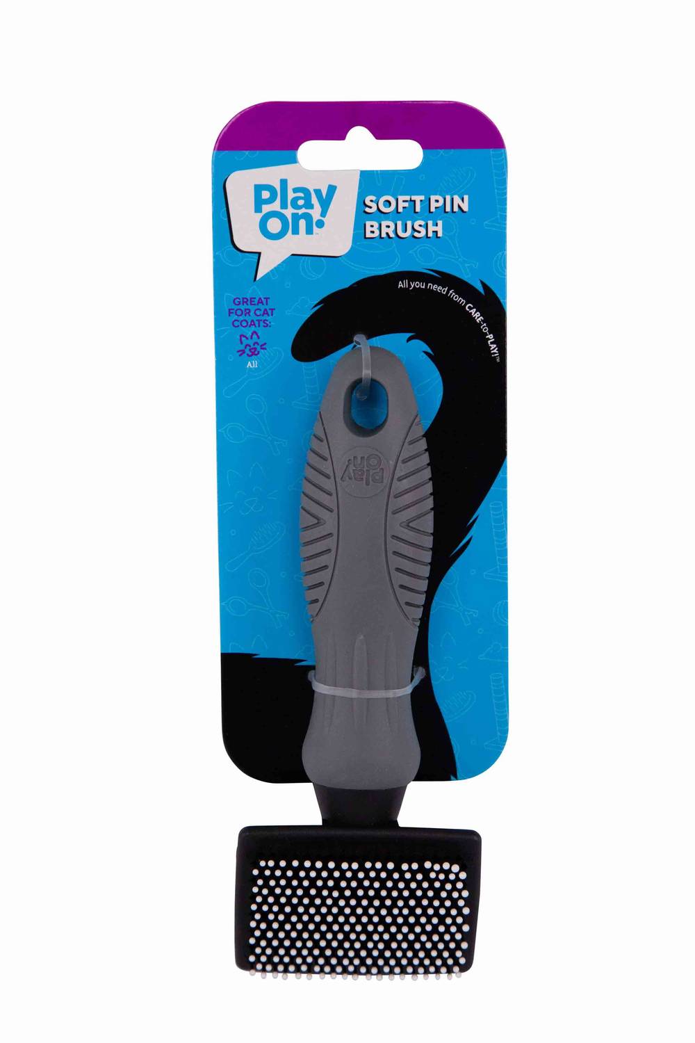 Play On Soft Pin Slicker Brush For Cats