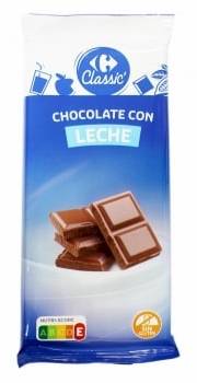 Chocolate con leche Carrefour Classic sin gluten 150 g.