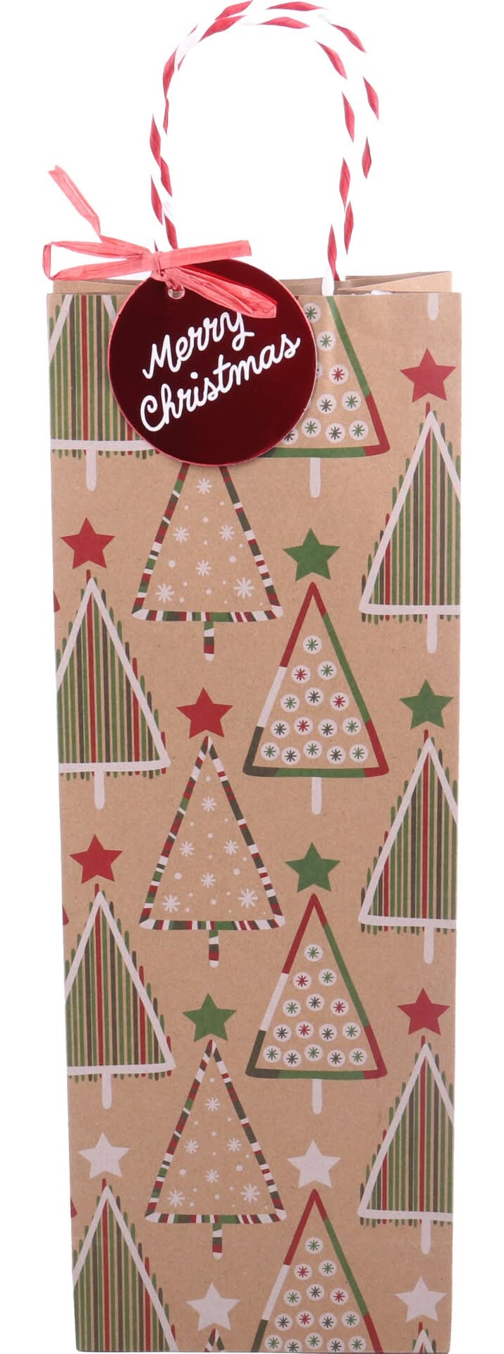 Saco Natal Garrafa Christmas Trees Note!