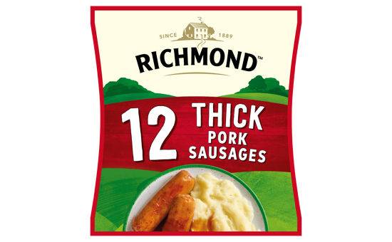 Richmond 12 Thick Pork Sausages 516g