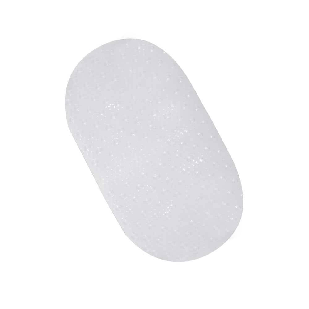 Glacier Bay 15.5 In. X 27.5 In. Bubble Bath Mat In Clear