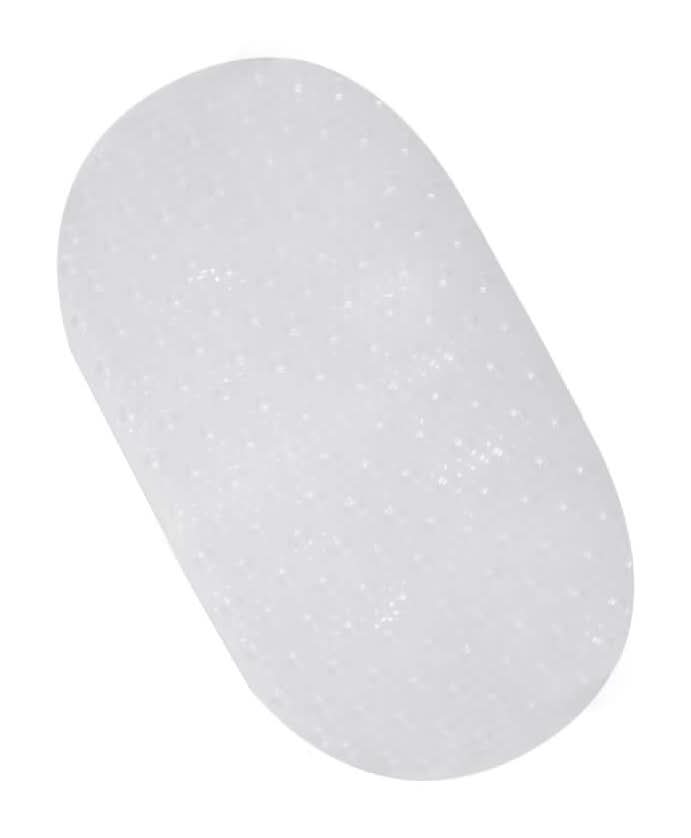 Glacier Bay 15.5 In. X 27.5 In. Bubble Bath Mat In Clear