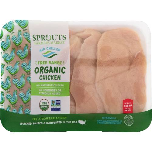 Sprouts Organic Thin-Sliced Boneless Skinless Chicken Breast (Avg. 0.97lb)